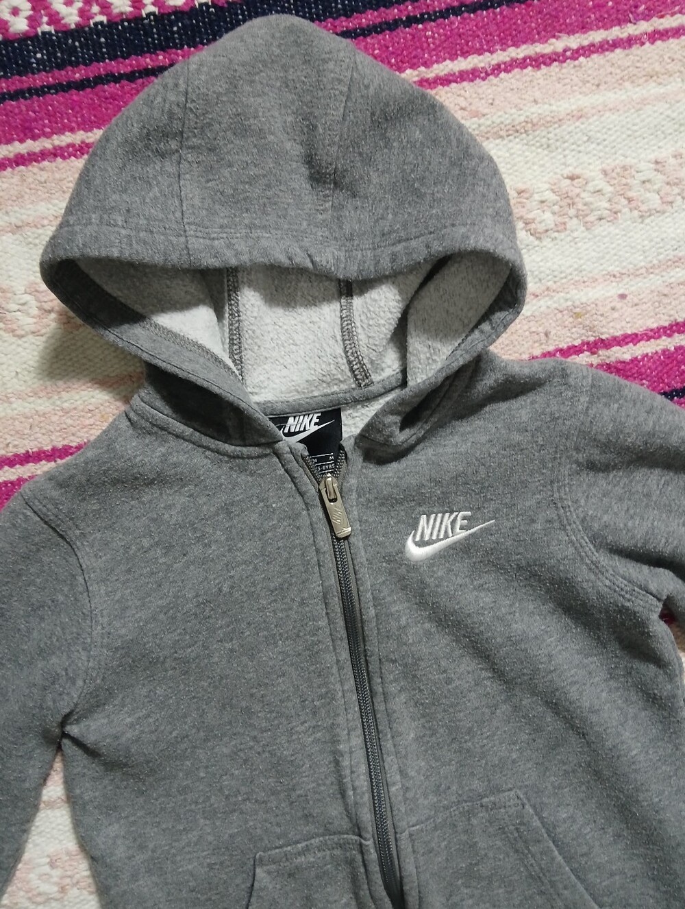 Nike - Boy - Club Full-Zip Hoodie - Carbon‎ Heather BOYS/6 Medium